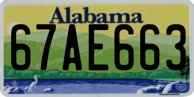 AL license plate 67AE663