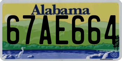 AL license plate 67AE664