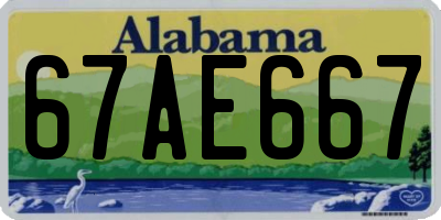 AL license plate 67AE667