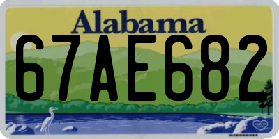 AL license plate 67AE682