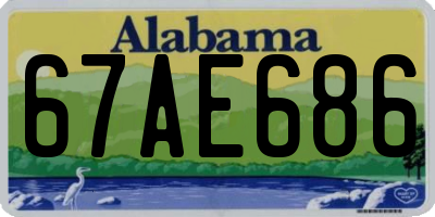 AL license plate 67AE686