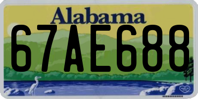 AL license plate 67AE688