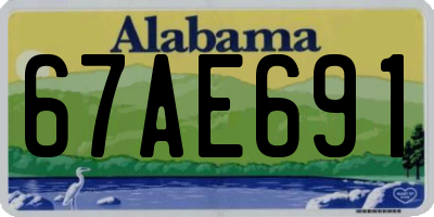 AL license plate 67AE691