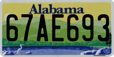 AL license plate 67AE693