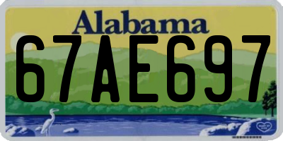 AL license plate 67AE697
