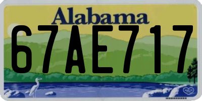 AL license plate 67AE717