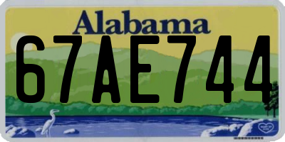 AL license plate 67AE744