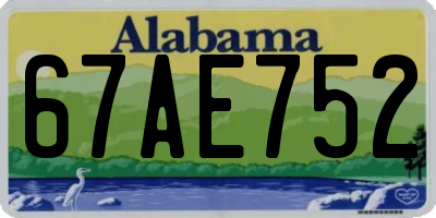 AL license plate 67AE752