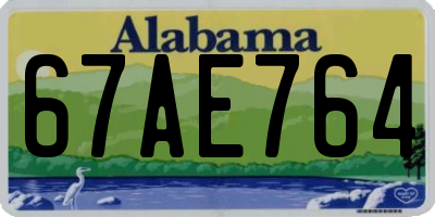 AL license plate 67AE764