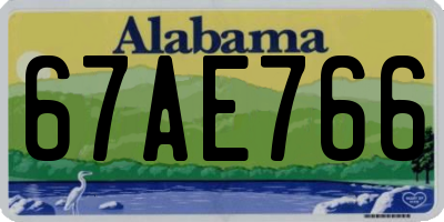 AL license plate 67AE766