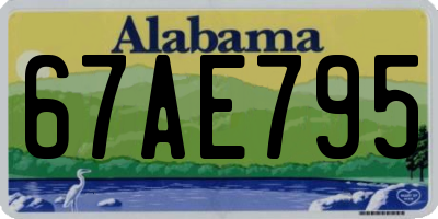 AL license plate 67AE795