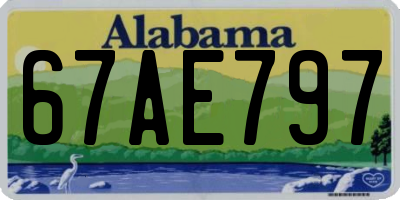 AL license plate 67AE797