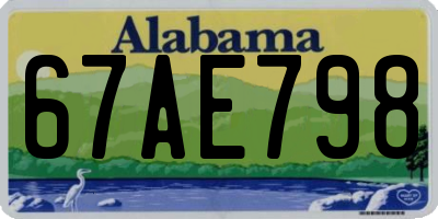 AL license plate 67AE798
