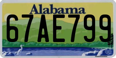 AL license plate 67AE799