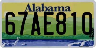 AL license plate 67AE810