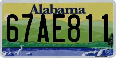 AL license plate 67AE811