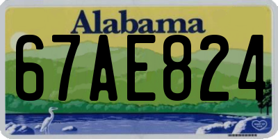 AL license plate 67AE824