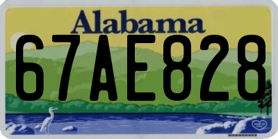 AL license plate 67AE828