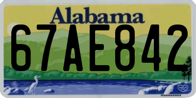 AL license plate 67AE842
