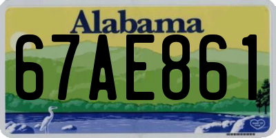 AL license plate 67AE861