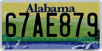AL license plate 67AE879