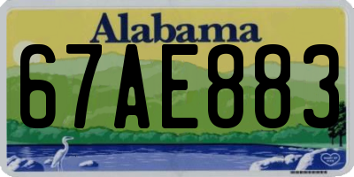AL license plate 67AE883