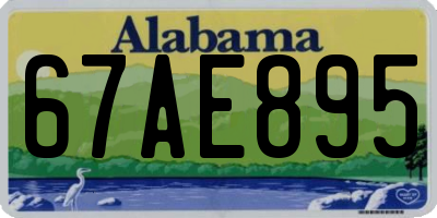 AL license plate 67AE895