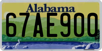 AL license plate 67AE900