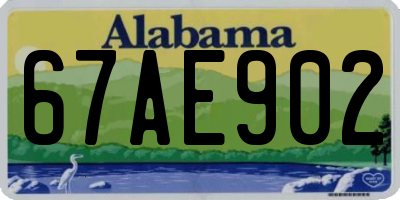 AL license plate 67AE902