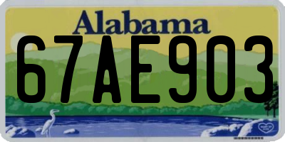 AL license plate 67AE903