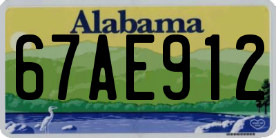 AL license plate 67AE912