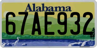 AL license plate 67AE932