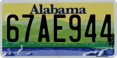 AL license plate 67AE944