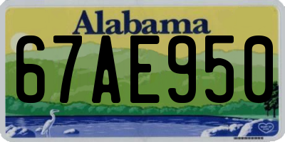 AL license plate 67AE950