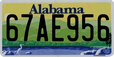 AL license plate 67AE956