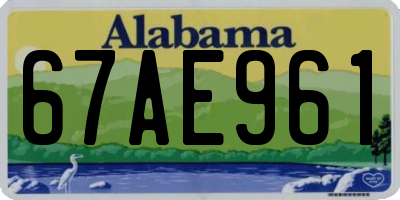 AL license plate 67AE961