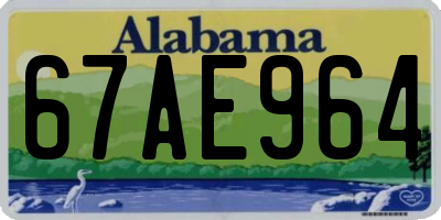 AL license plate 67AE964
