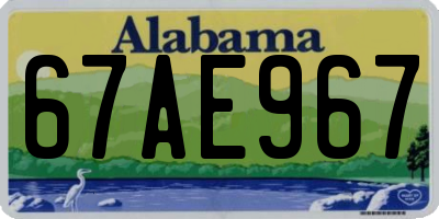 AL license plate 67AE967