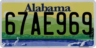 AL license plate 67AE969