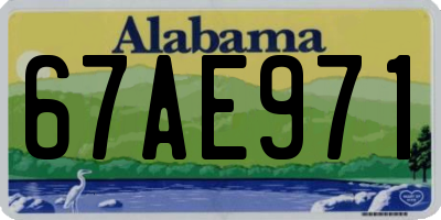AL license plate 67AE971