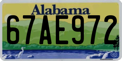 AL license plate 67AE972