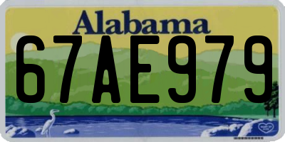 AL license plate 67AE979