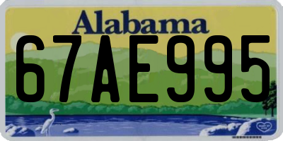 AL license plate 67AE995