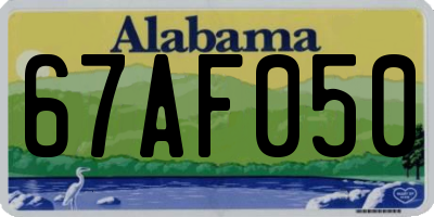 AL license plate 67AF050