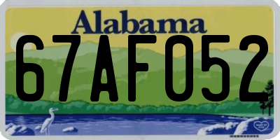 AL license plate 67AF052