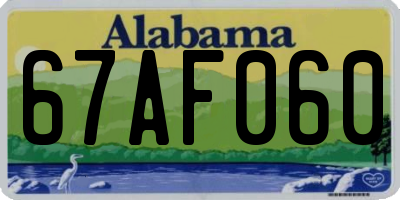 AL license plate 67AF060