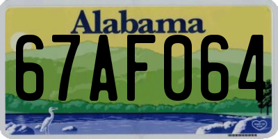 AL license plate 67AF064