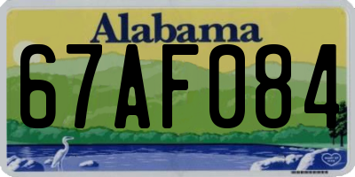 AL license plate 67AF084
