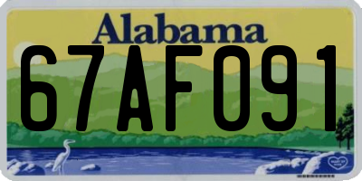 AL license plate 67AF091