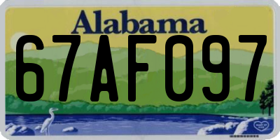 AL license plate 67AF097